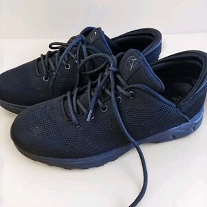 Zeba Men's Size 12 W Jet Black Hands-Free Lace-Up Everyday Sneakers Tennis Shoes